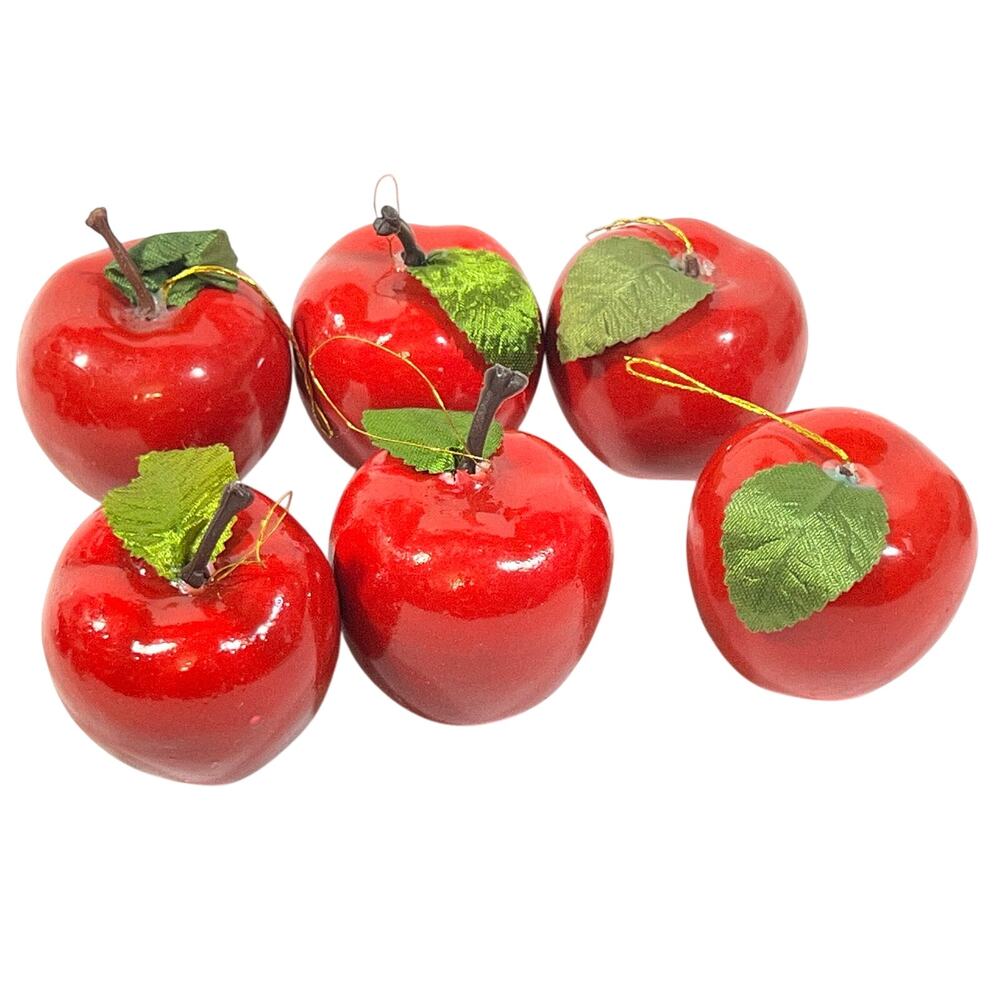 Red Apple Christmas Ornament Lot Plastic Fruit Multi Size 21 Pcs Teachers Tree - Picture 5 of 14